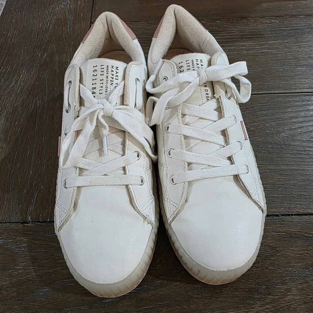 Zara White Platform Sneakers Women's Size 39 (US 8)